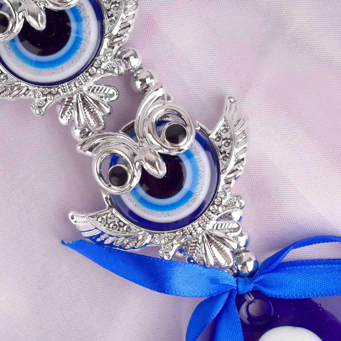 Evil Eye 2 Tier Owl Wall Hanging – Handmade Home Decor