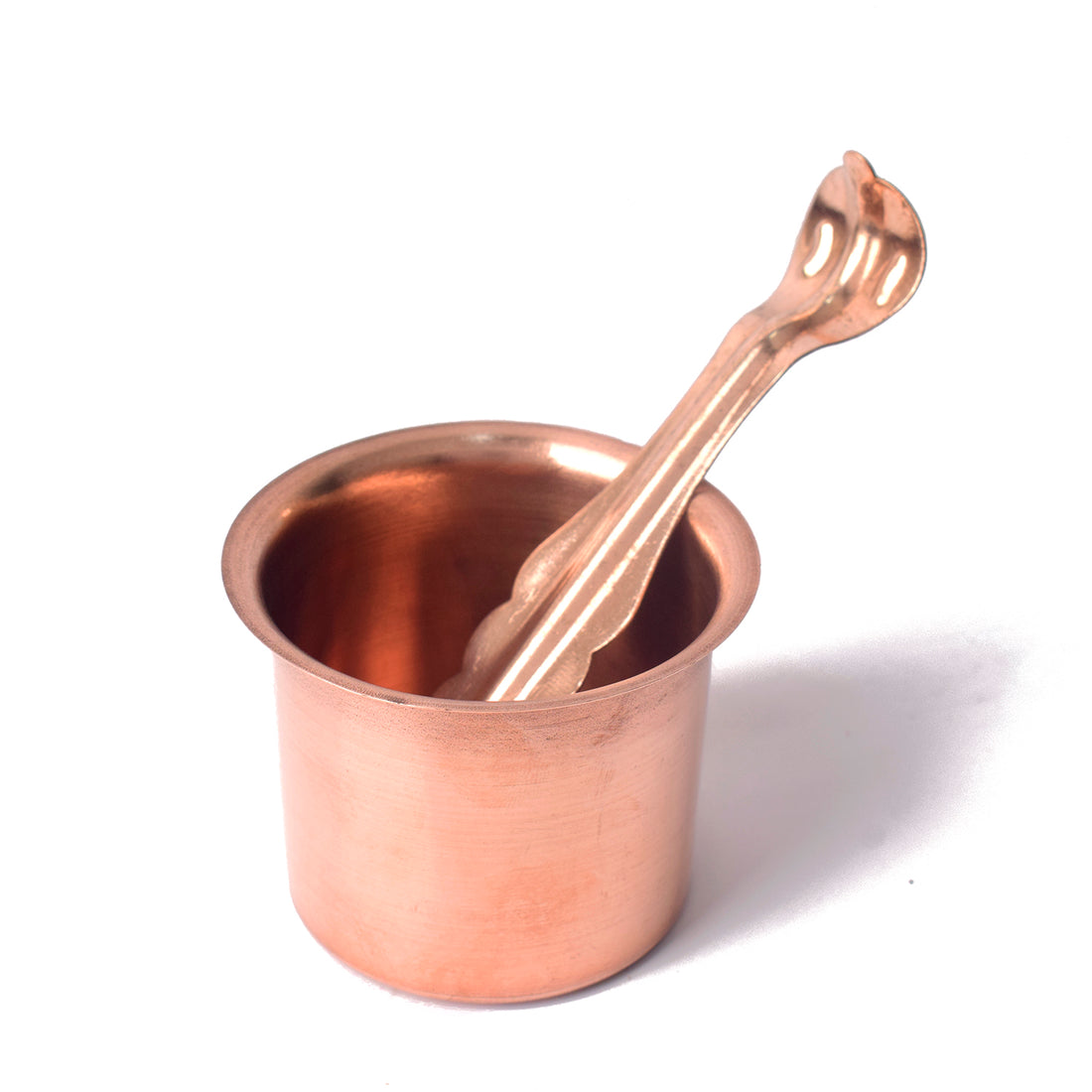Premium Pure Copper Panch Patra Puja Glass and Spoon