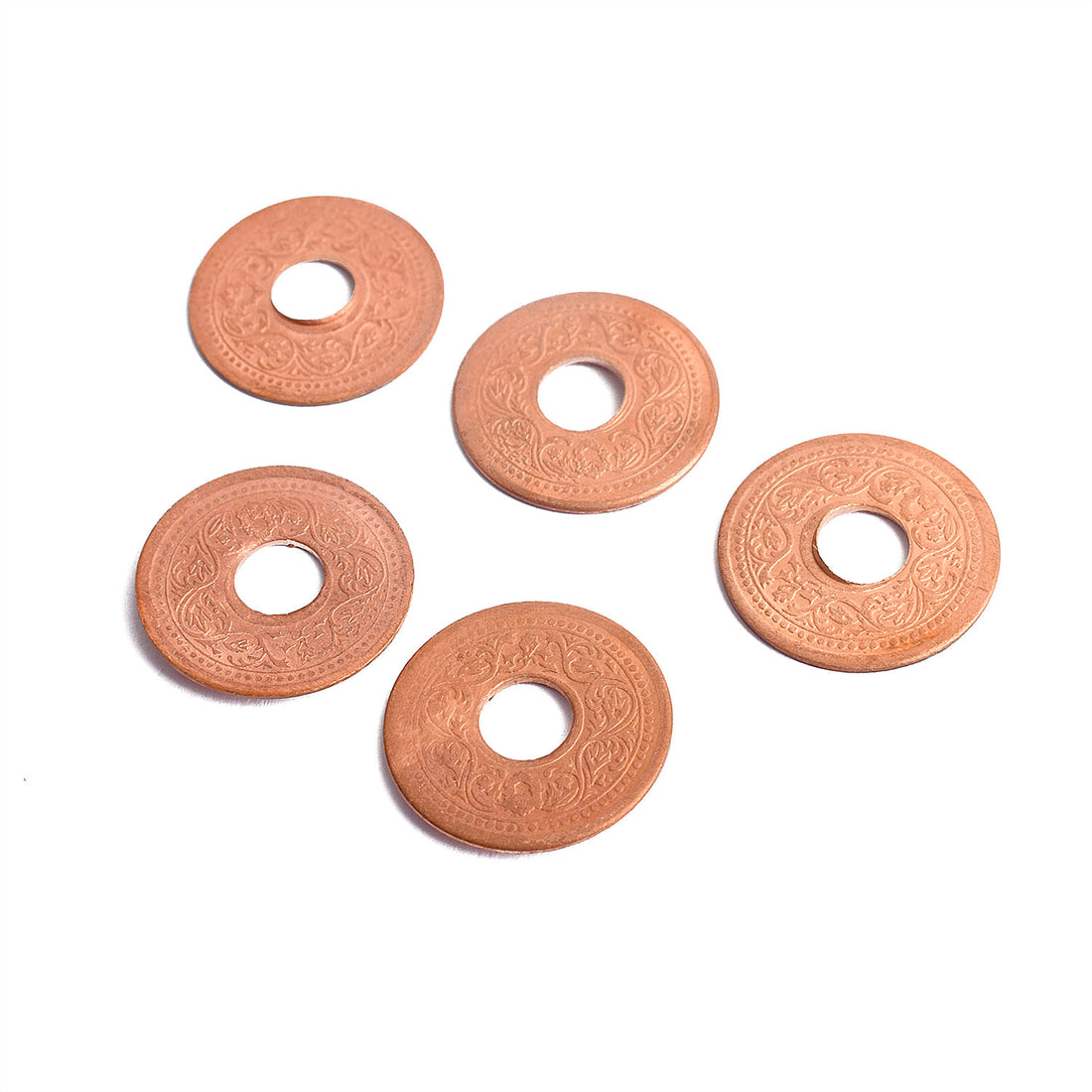 Nepali Copper Coin/Sikka with Hole (Pack of 5)