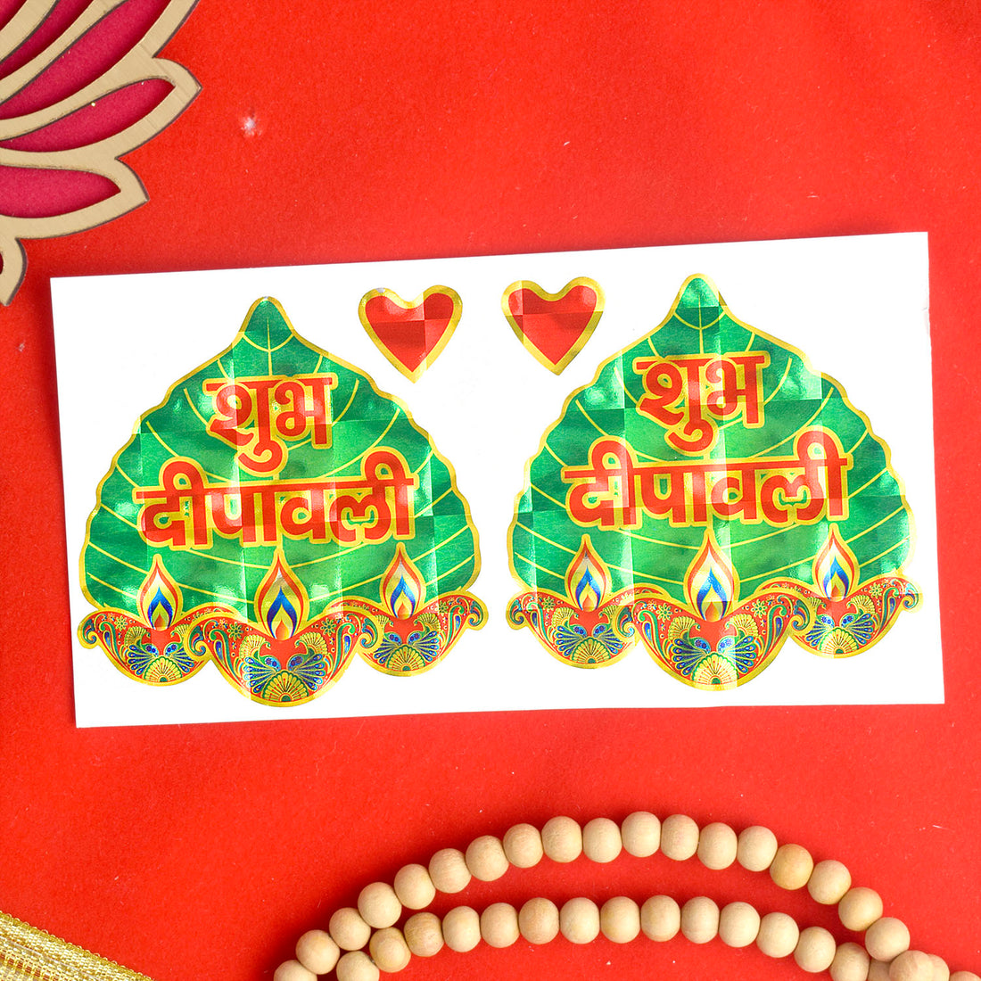 Shubh Deepawali Decorative Stickers ( Assorted )