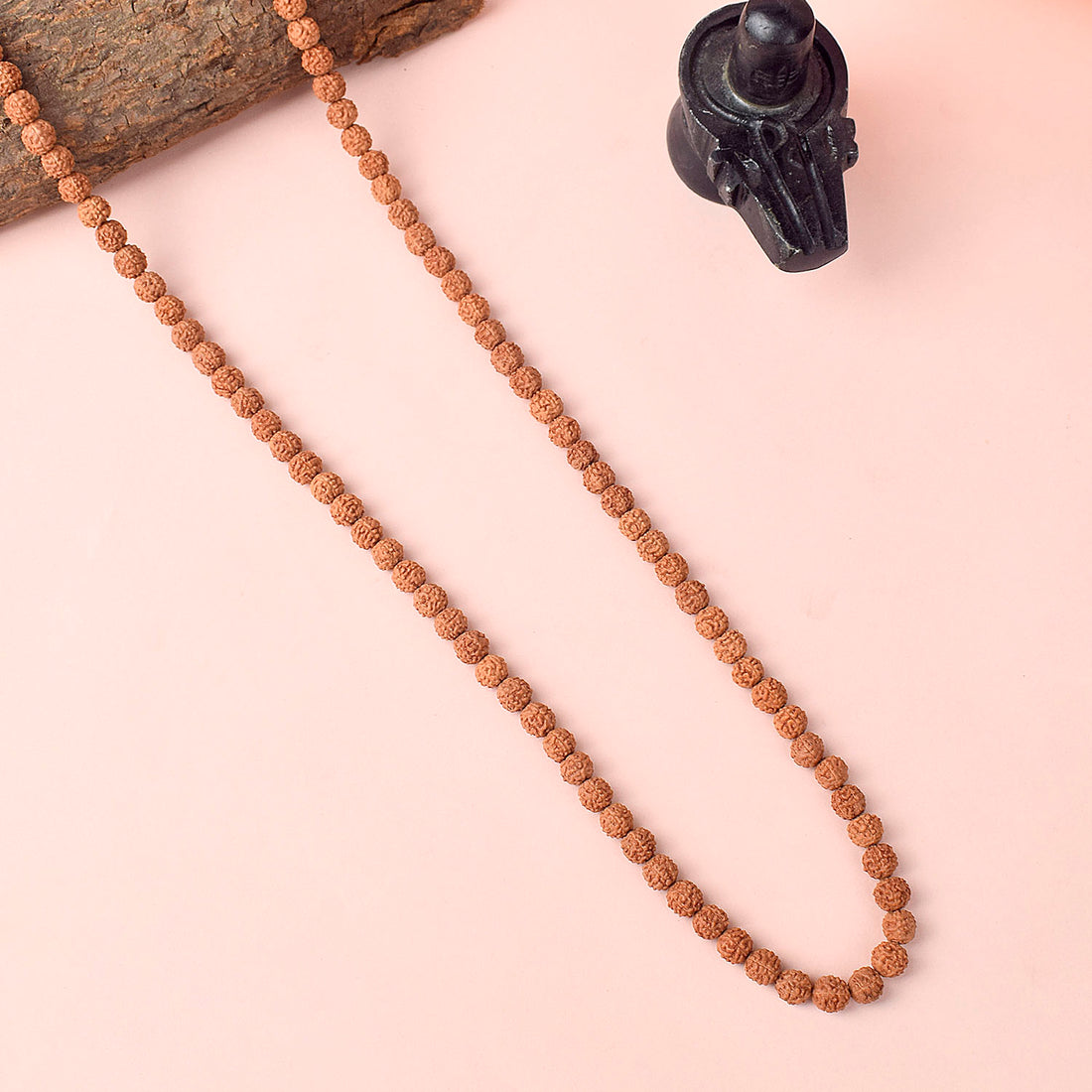 5 Mukhi Pathariya Rudraksh Mala 108 Beads 7mm