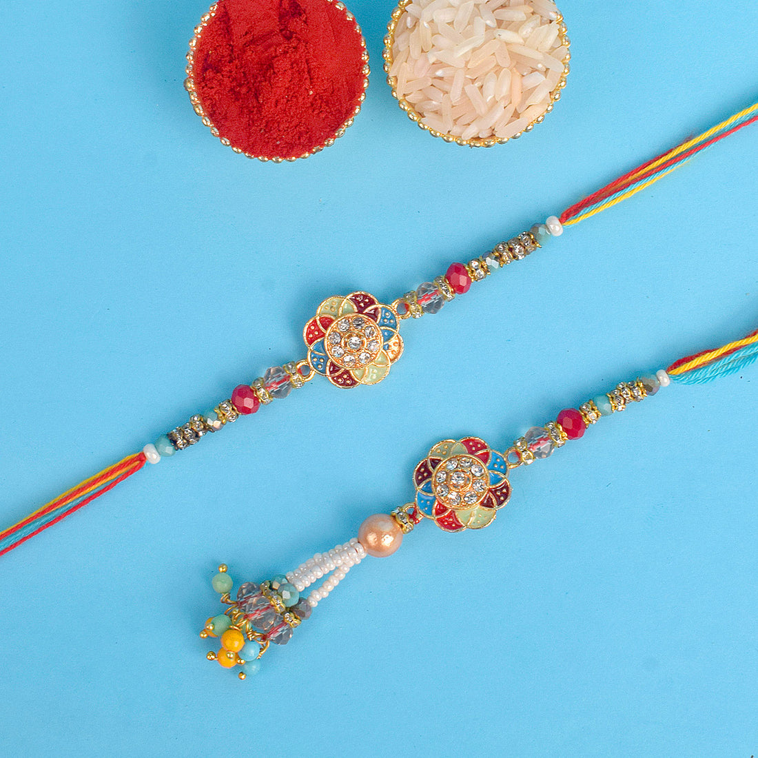 Celebrate Together: Couple Rakhi Bhaiya Bhabhi Rakhi Set
