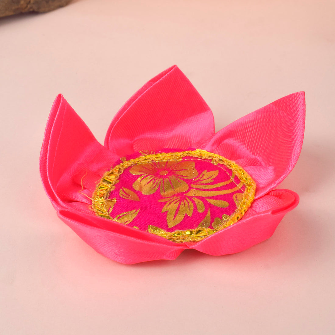 6.1 Inch Elegant Satin Kamal Asan for Pooja