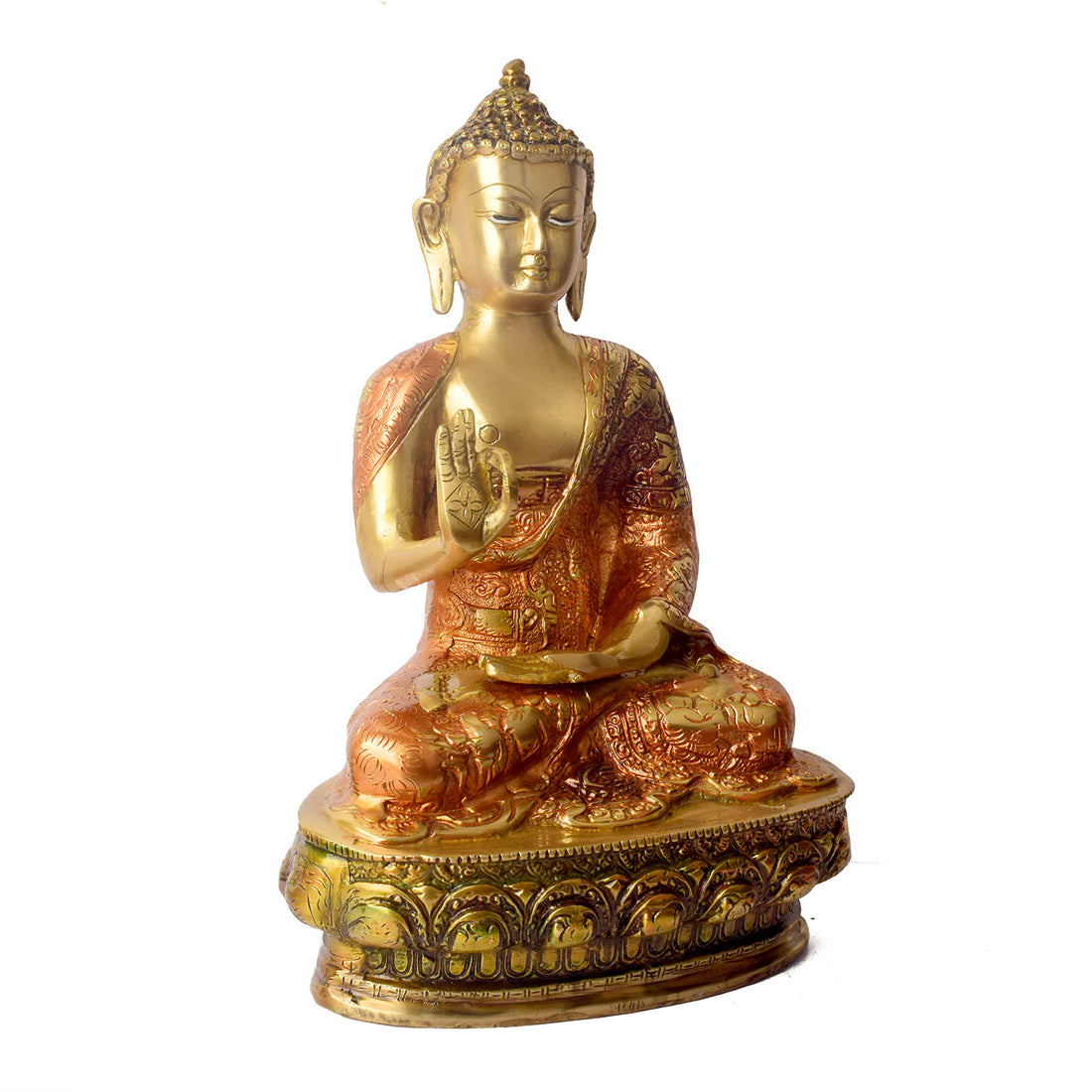 Large Brass Buddha Sculpture – A Timeless Piece for Spiritual Harmony, Serenity, and Meditation, Perfect for Home, Office, or Temple Decor.