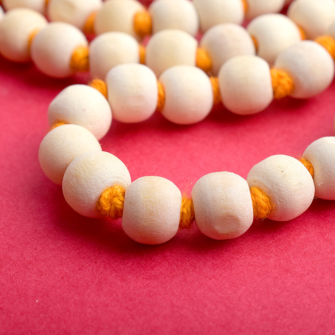 Handcrafted Wooden White Jap Mala
