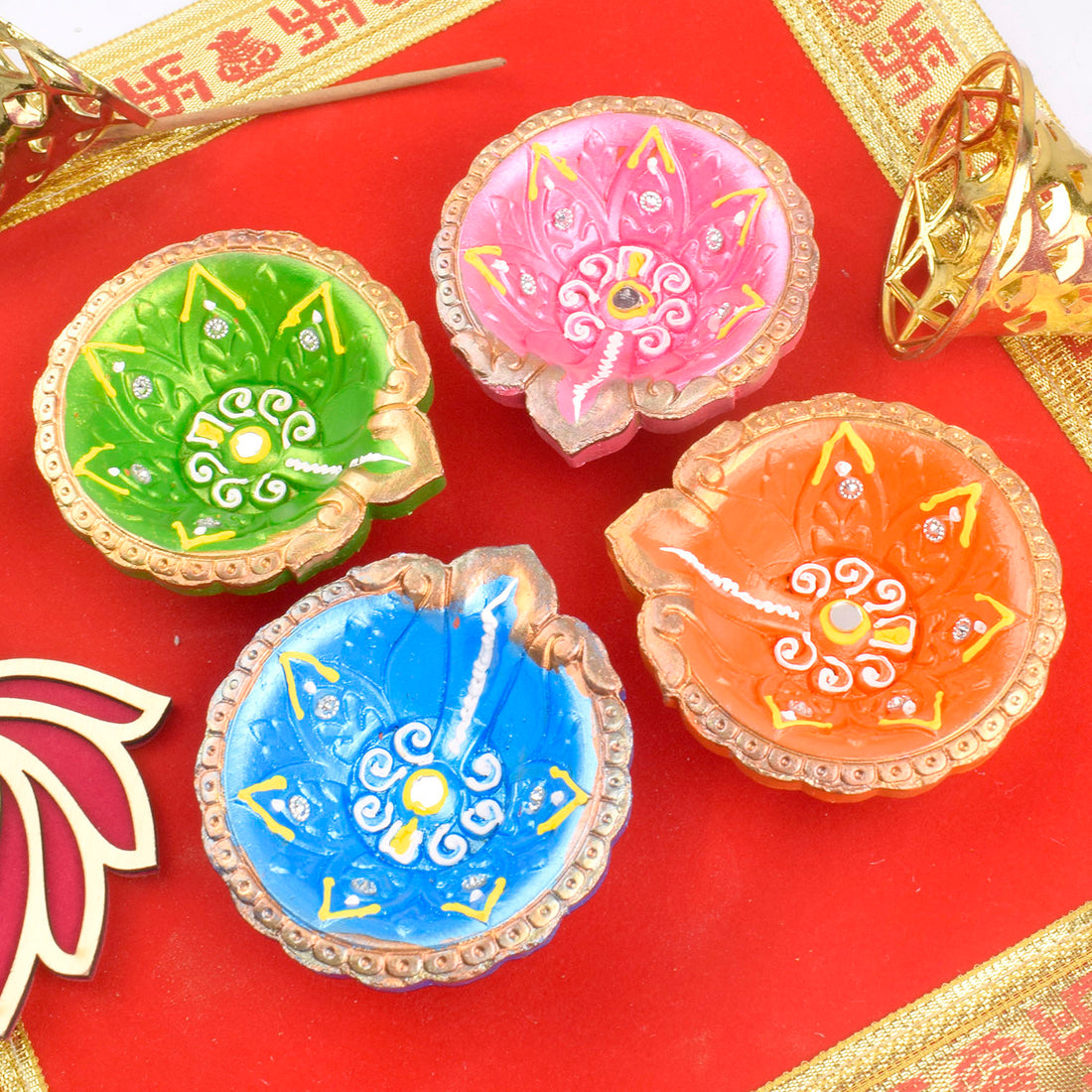 Tradition Aglow Festive Clay Diyas for Diwali