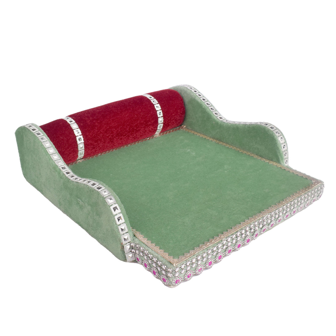 Velvet Treasures: Laddu Gopal's Cherished Bed Large