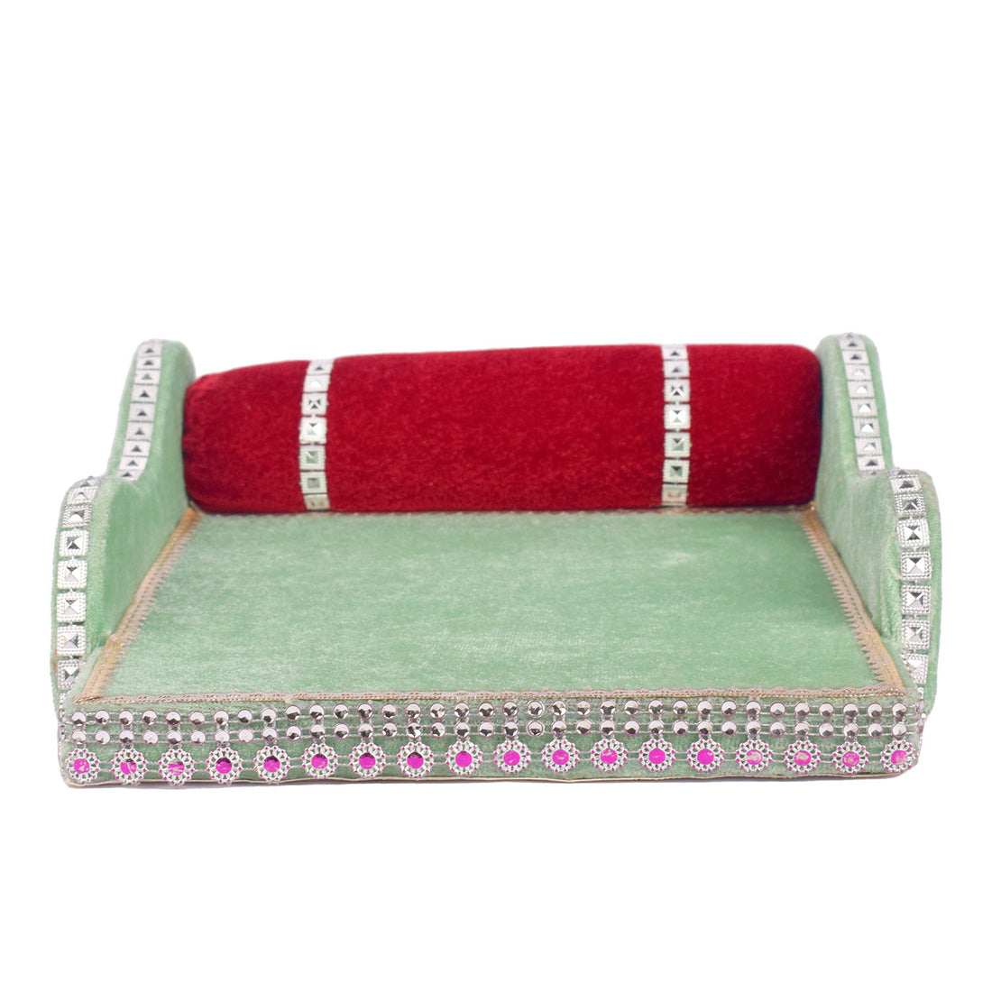 Velvet Treasures: Laddu Gopal's Cherished Bed Large