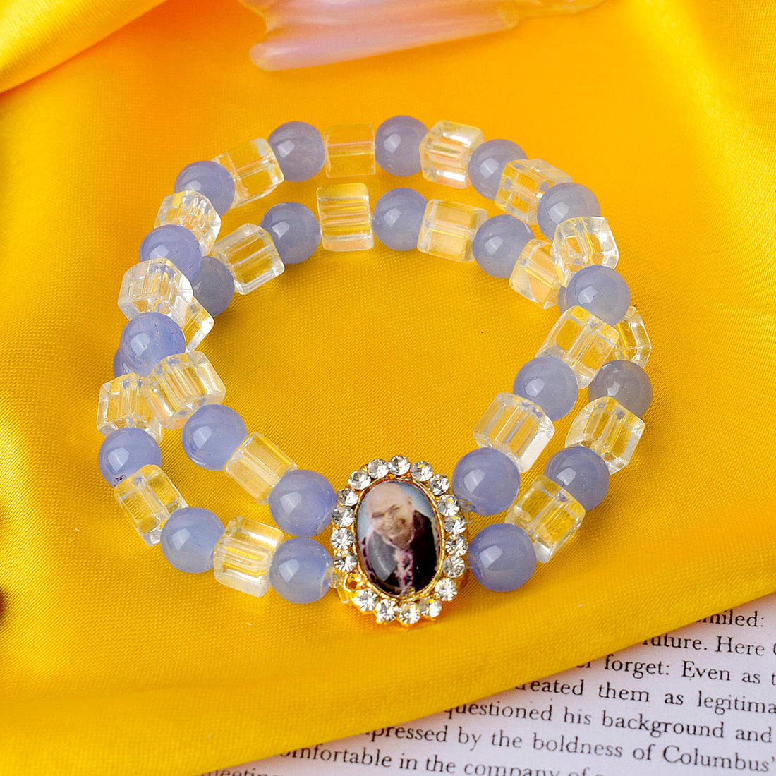 Mystic Cerluen Blue And White Guru Ji Bracelets