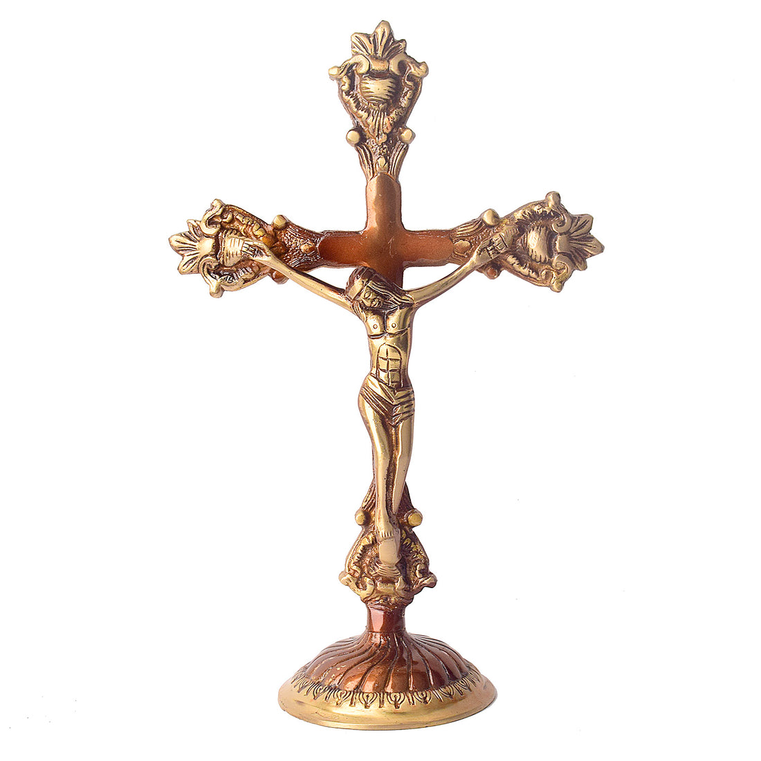 Handcrafted Brass Designer Crucifix of Jesus