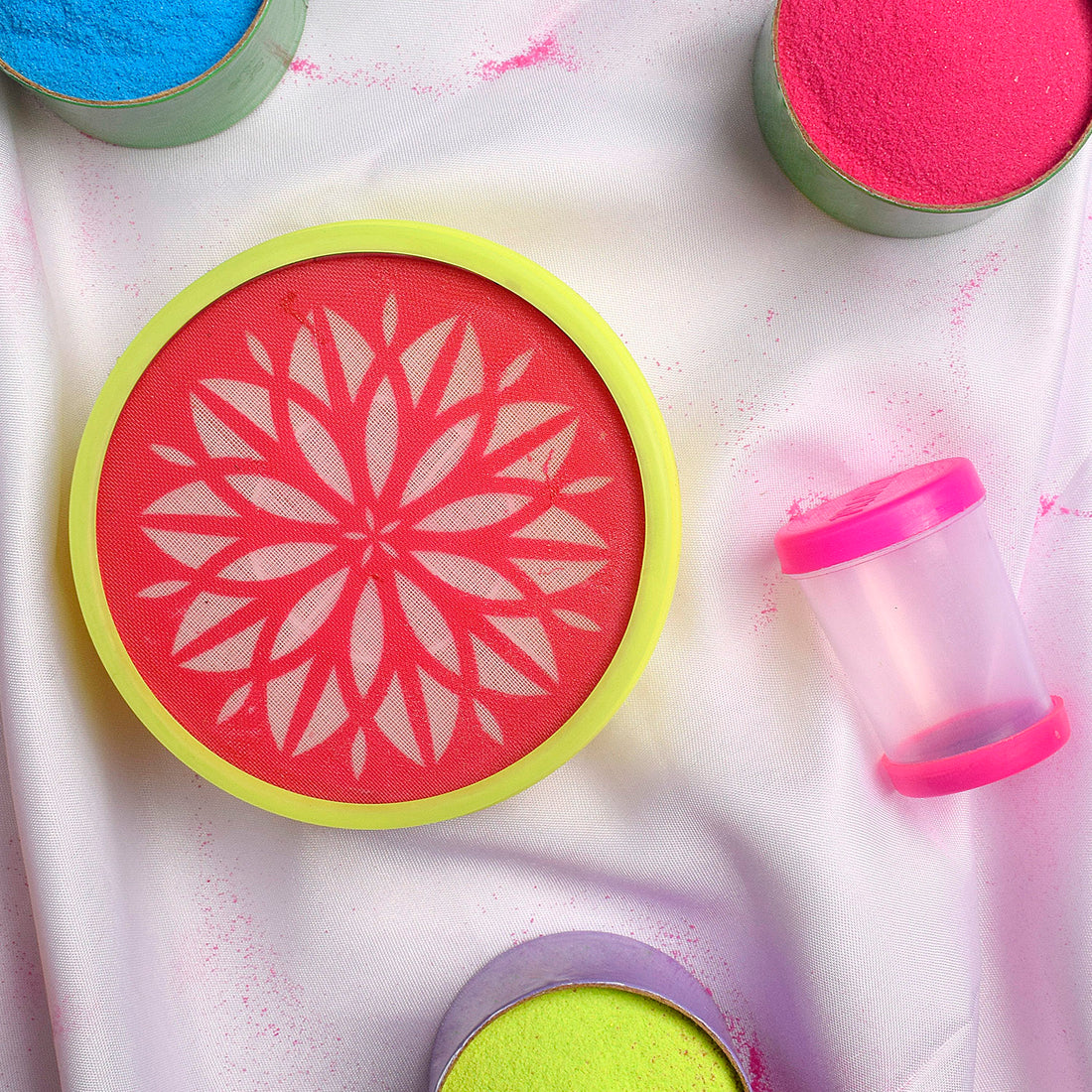Create Magic with Our Rangoli Box: Easy, Fun, and Reusable (4 Inch)