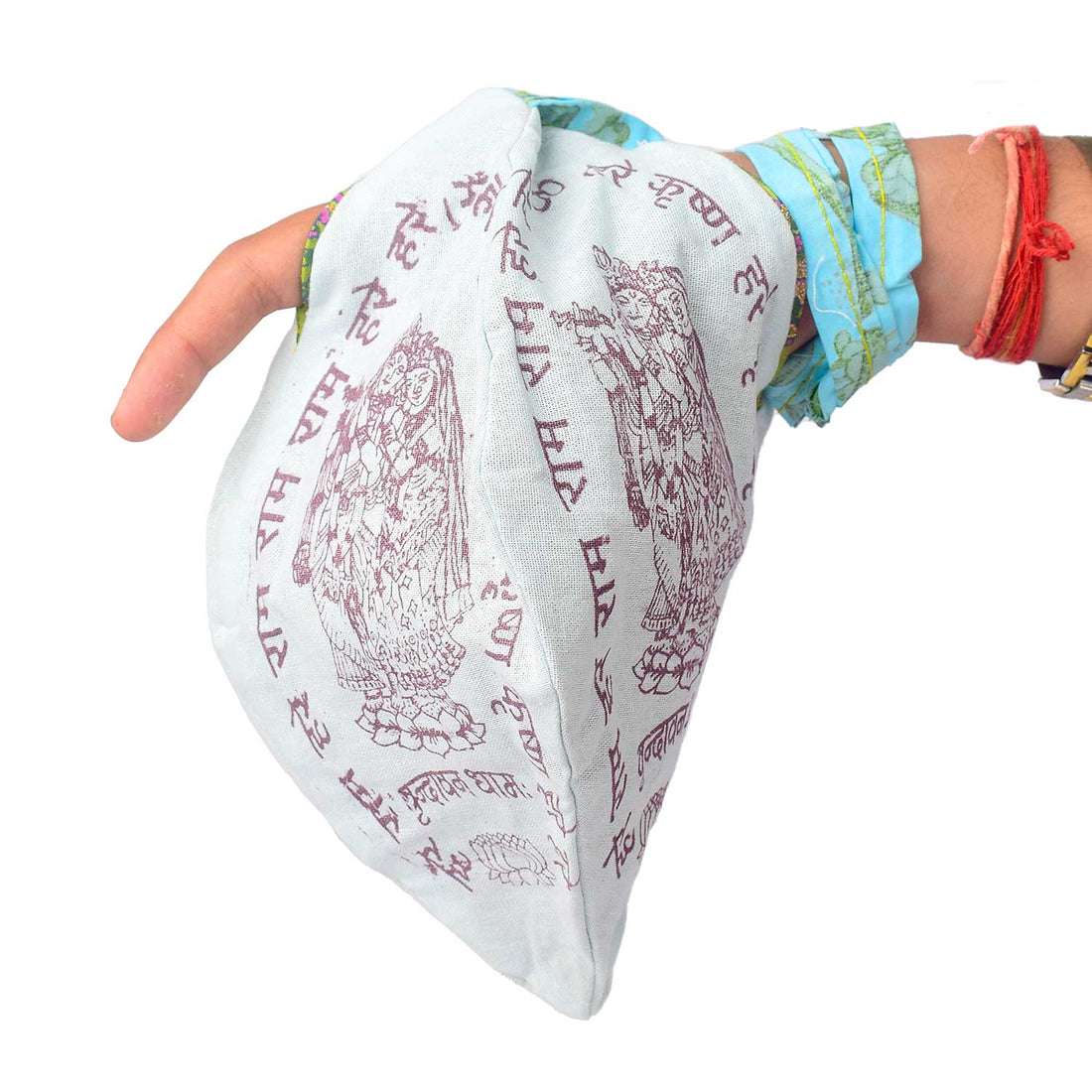 100% Cotton Hare Ram Hare Krishna Printed Jap Mala Jholi Bag (Assorted)