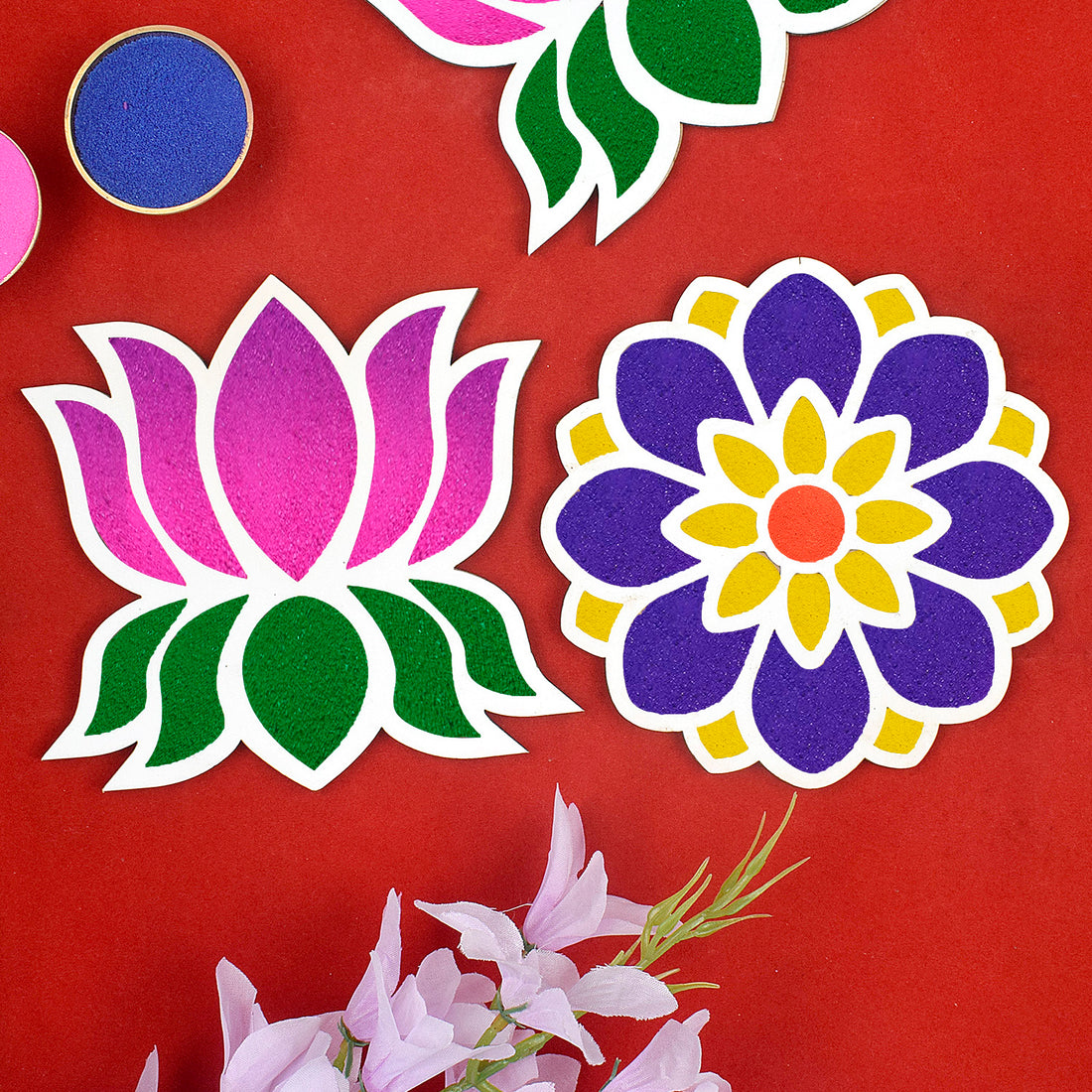DIY Decor Stencils: Set of 6 Rangoli (6 inches)
