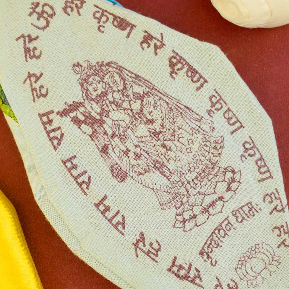 100% Cotton Hare Ram Hare Krishna Printed Jap Mala Jholi Bag (Assorted)