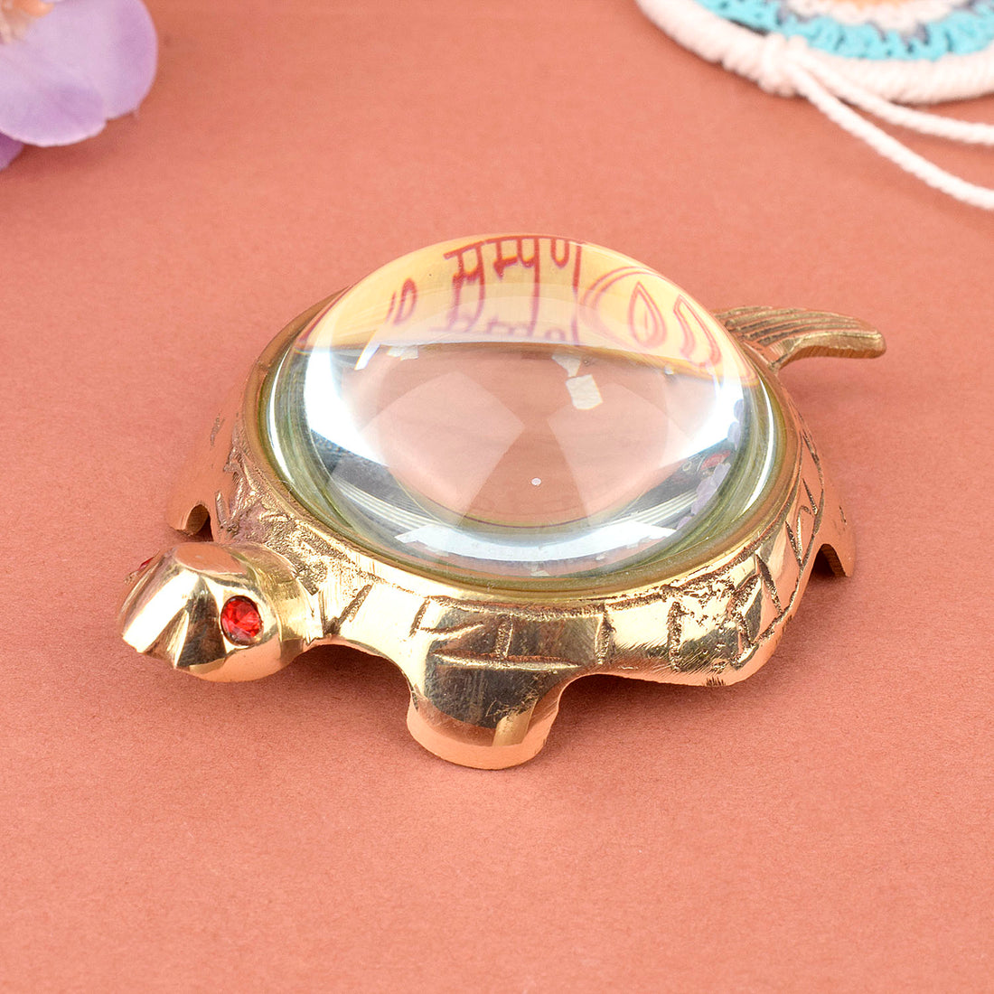 Feng Shui Turtle with Glass (Shubh Labh)