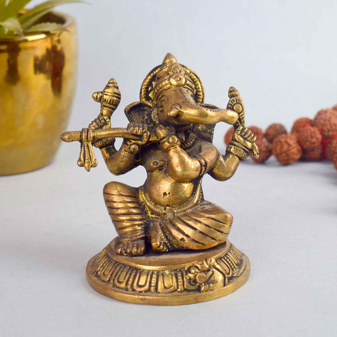 3.1 Inch Divine Ganesha with Flute Statue