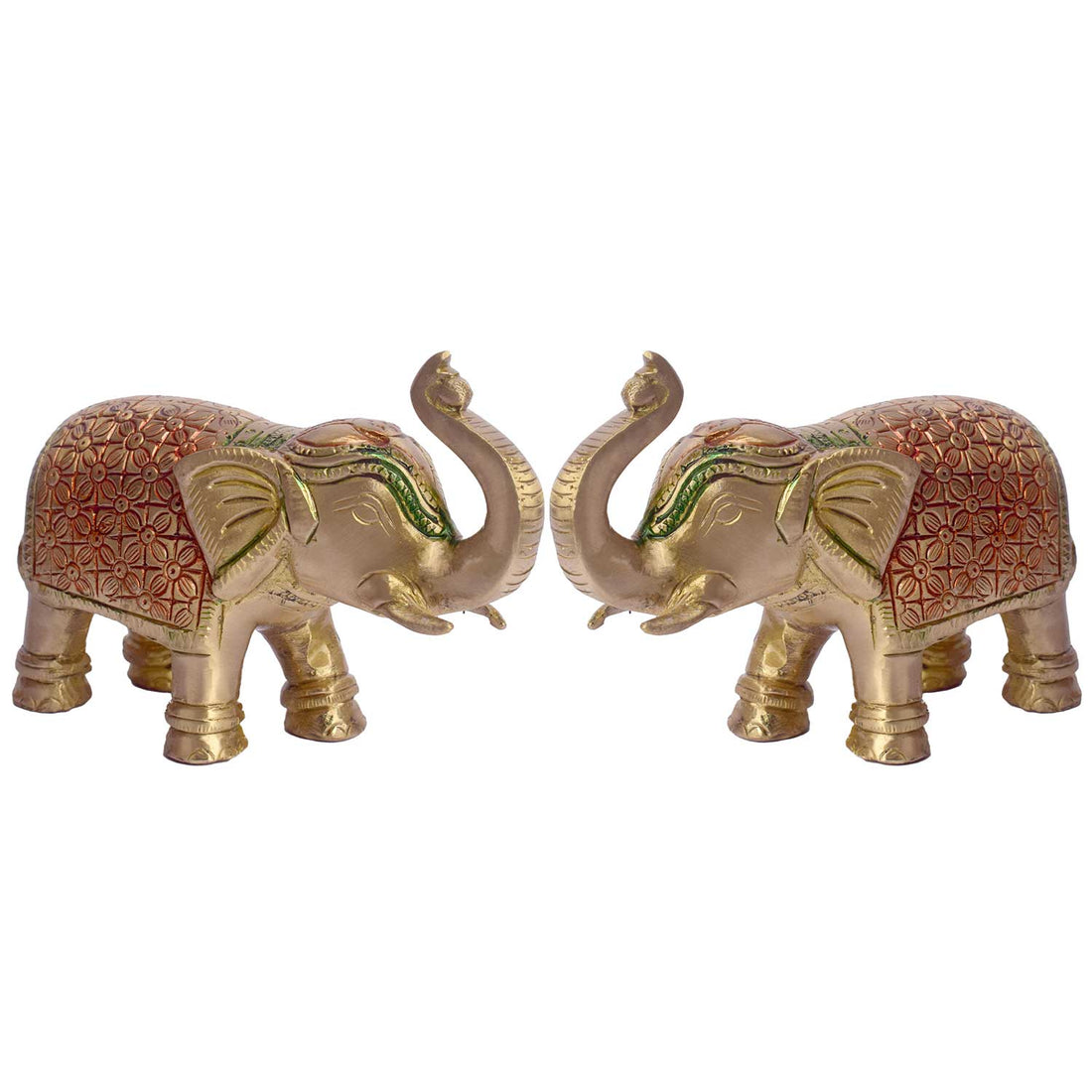 3.1 Inch Brass Elephant Figurine Symbol of Strength and Prosperity