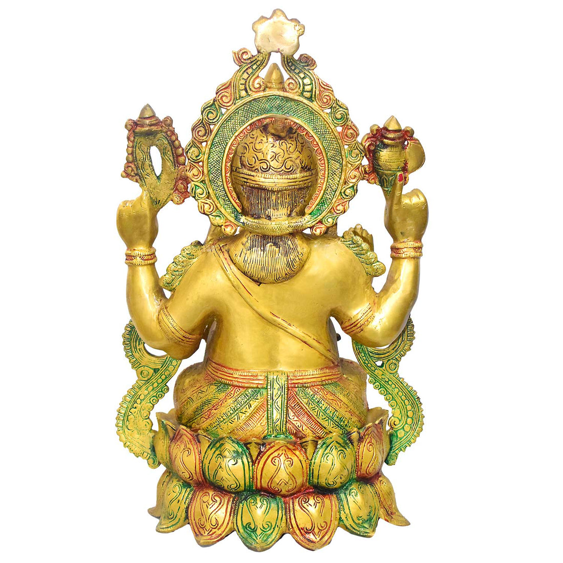 21 Inch Grand Brass Lord Ganesha Idol – Antique Finish
