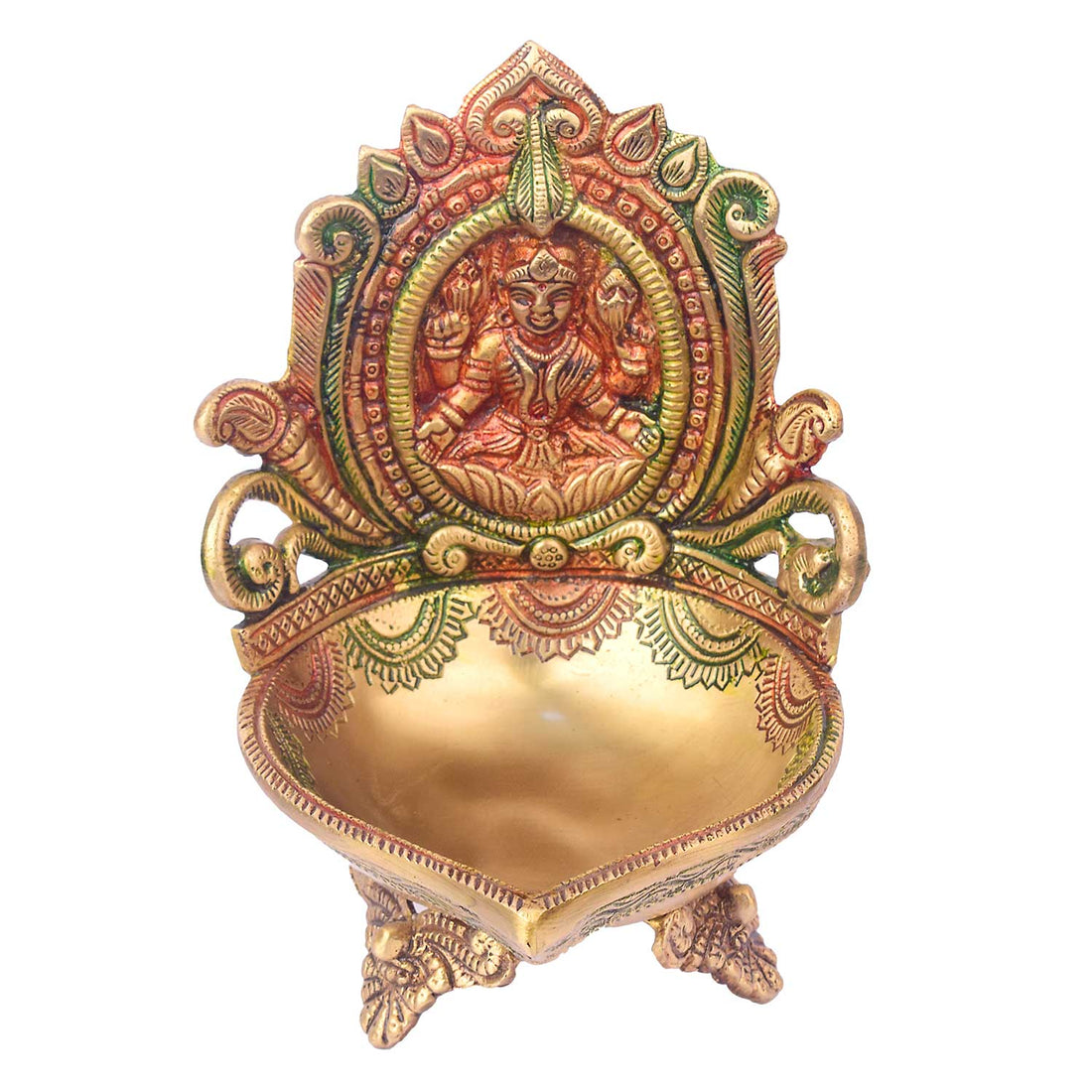 7.1 Inch Handcrafted Kamakshi Diya for Diwali & Pooja