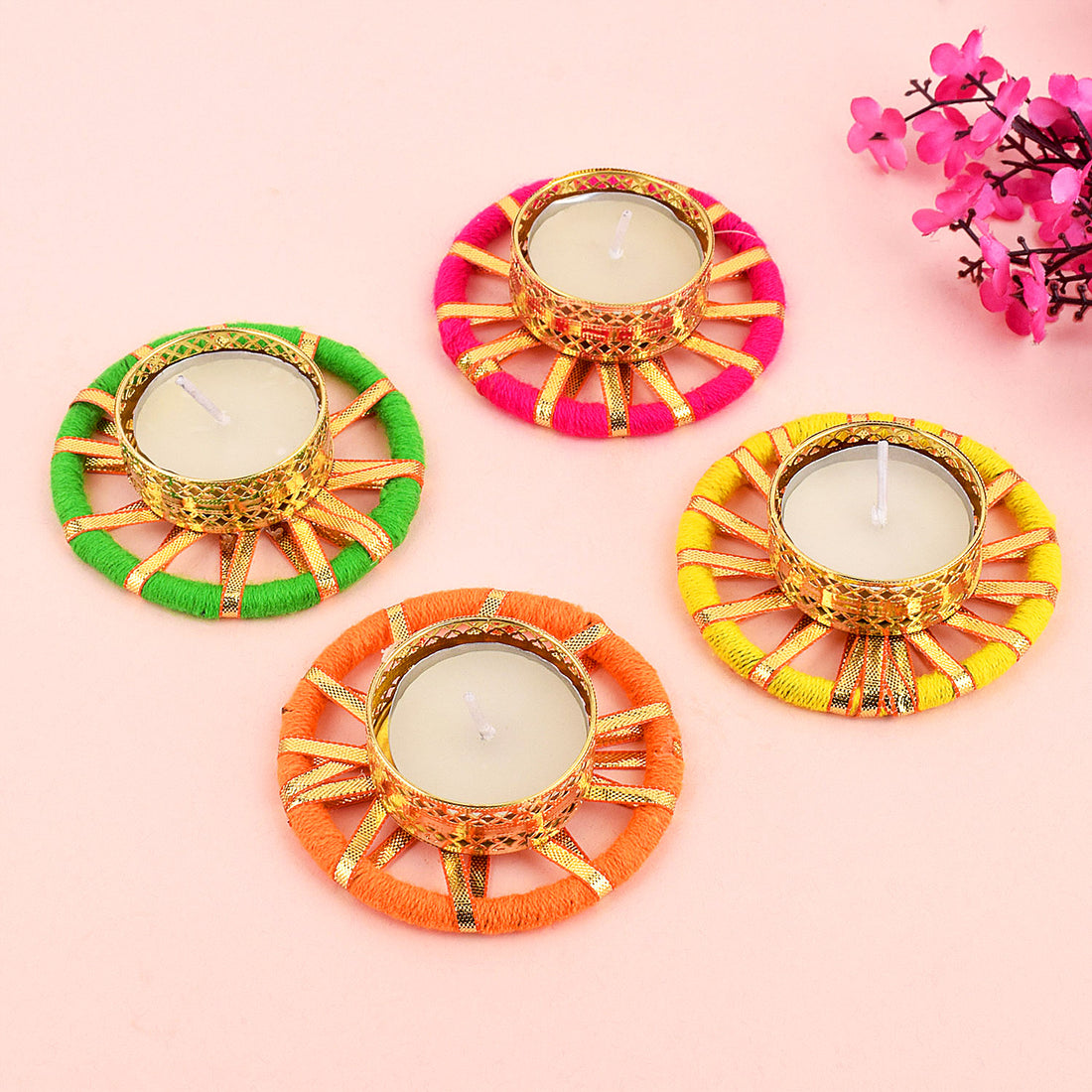 Fancy Chakra Tea Light Candle Holder with Tealight