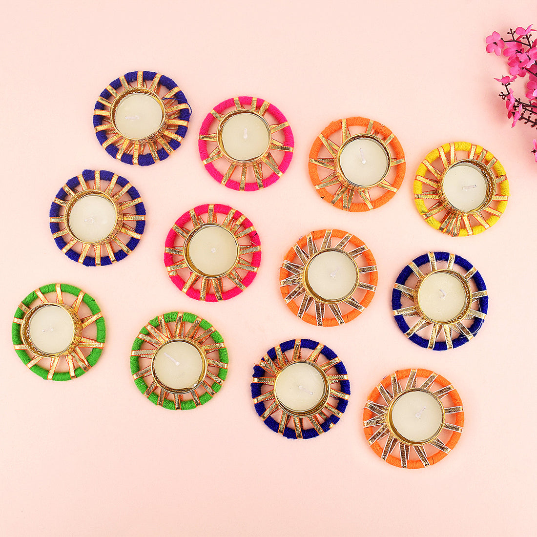 Fancy Chakra Tea Light Candle Holder with Tealight