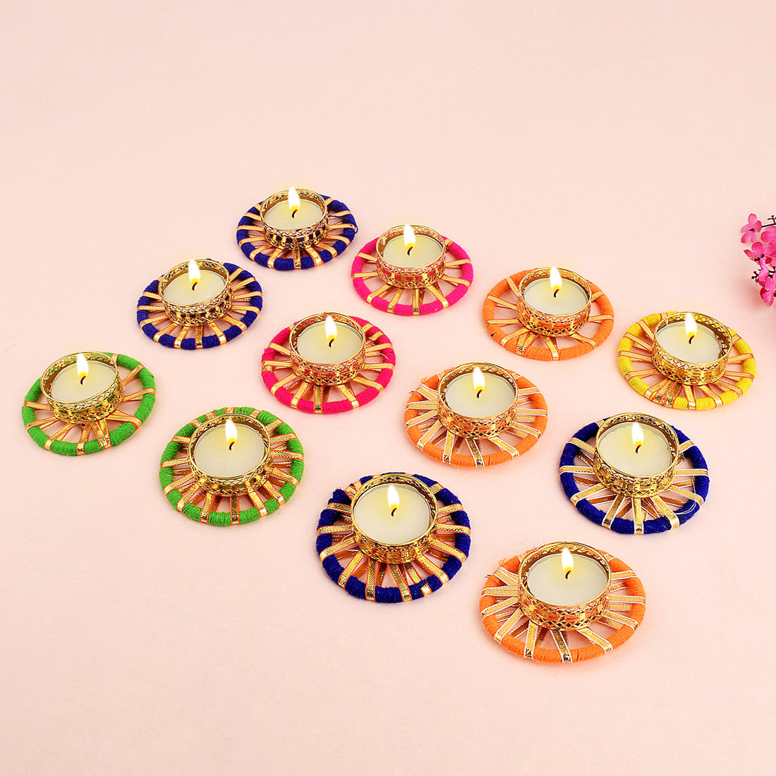 Fancy Chakra Tea Light Candle Holder with Tealight