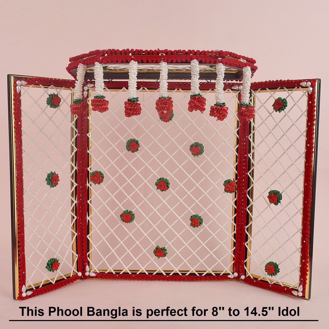 Astonishing Idols Decorative Phool Bangla (Red) - Large (15 INCH)