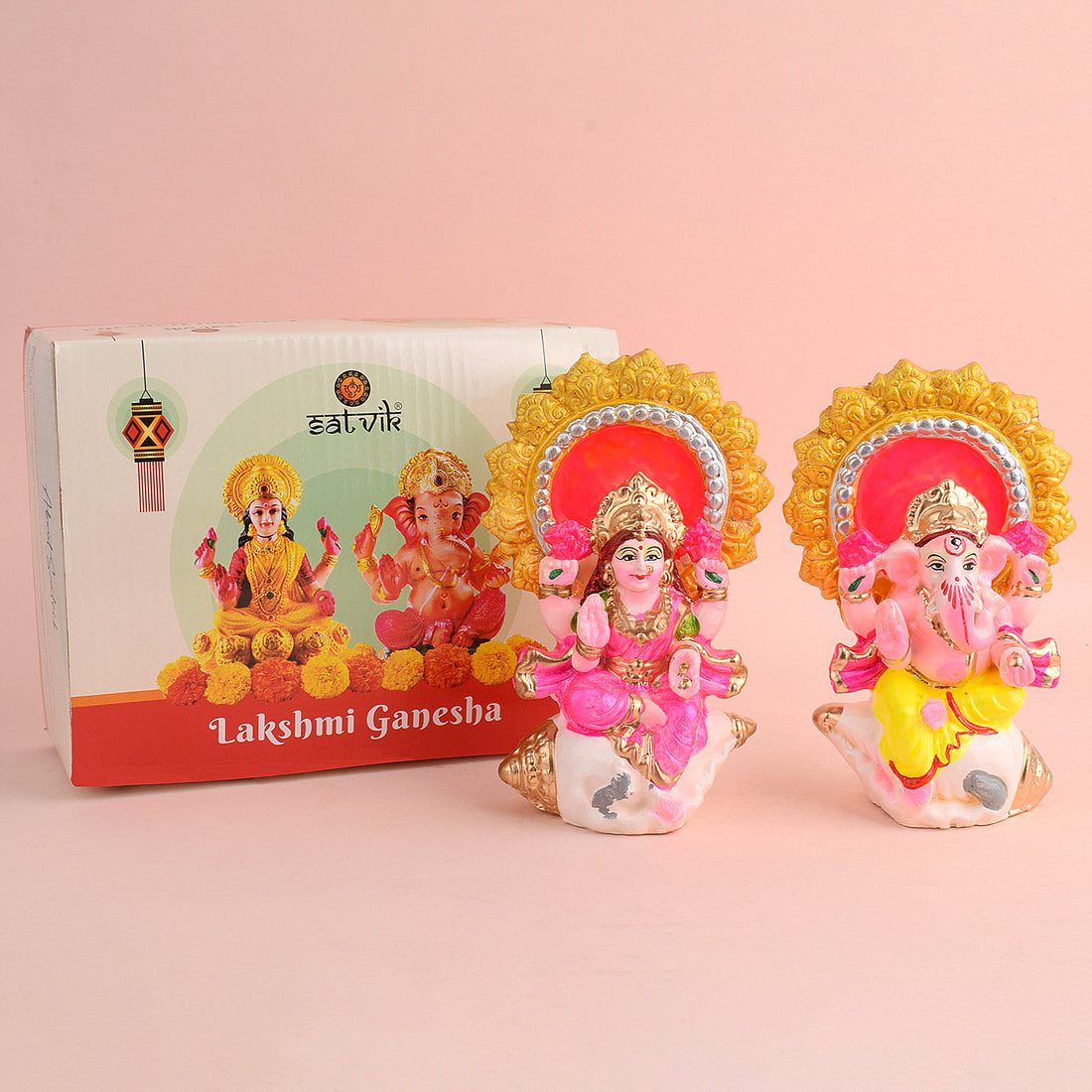 Auspicious Guardians Lakshmi Ganesha Statue