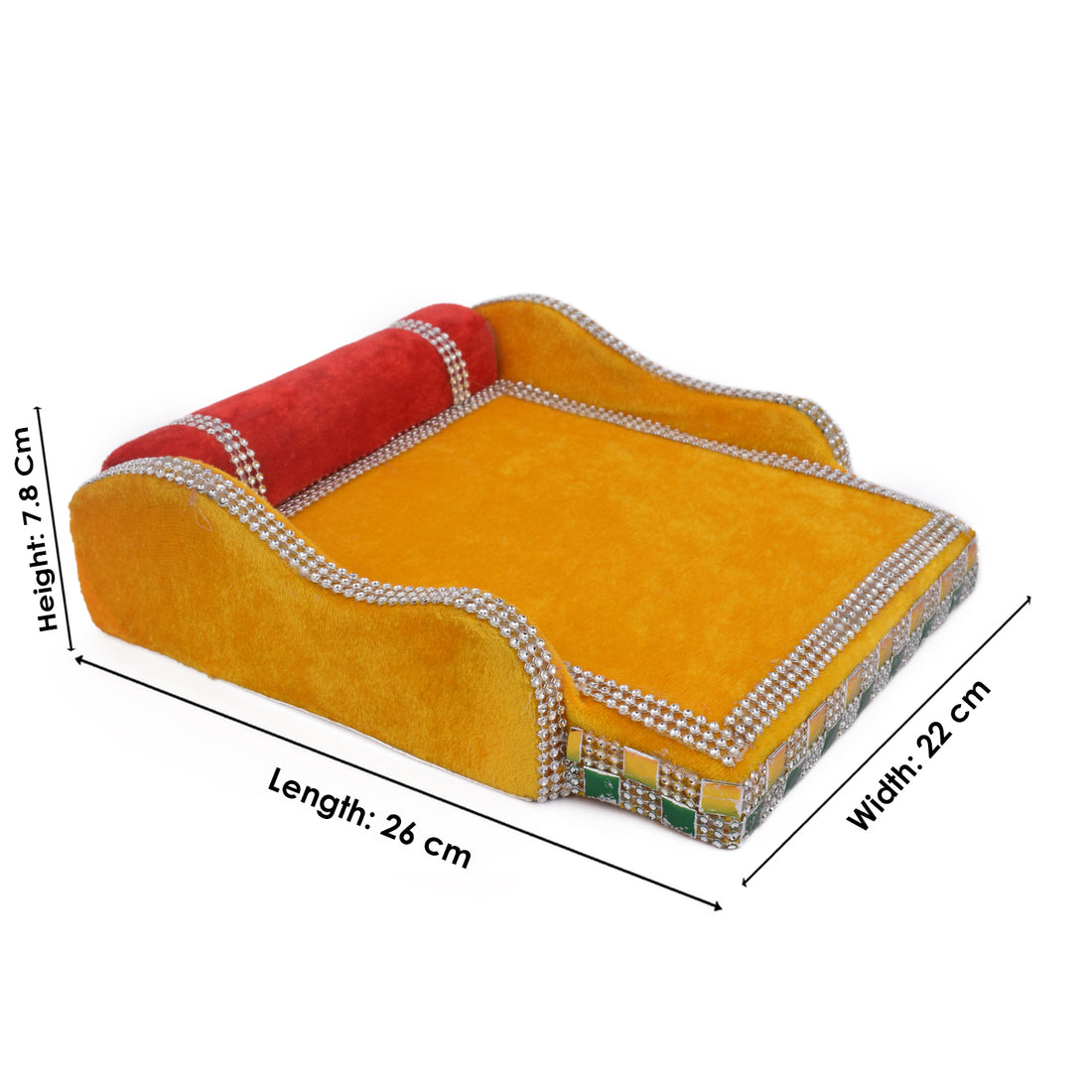 Serenading Laddu Gopal: Velvet Bed Large