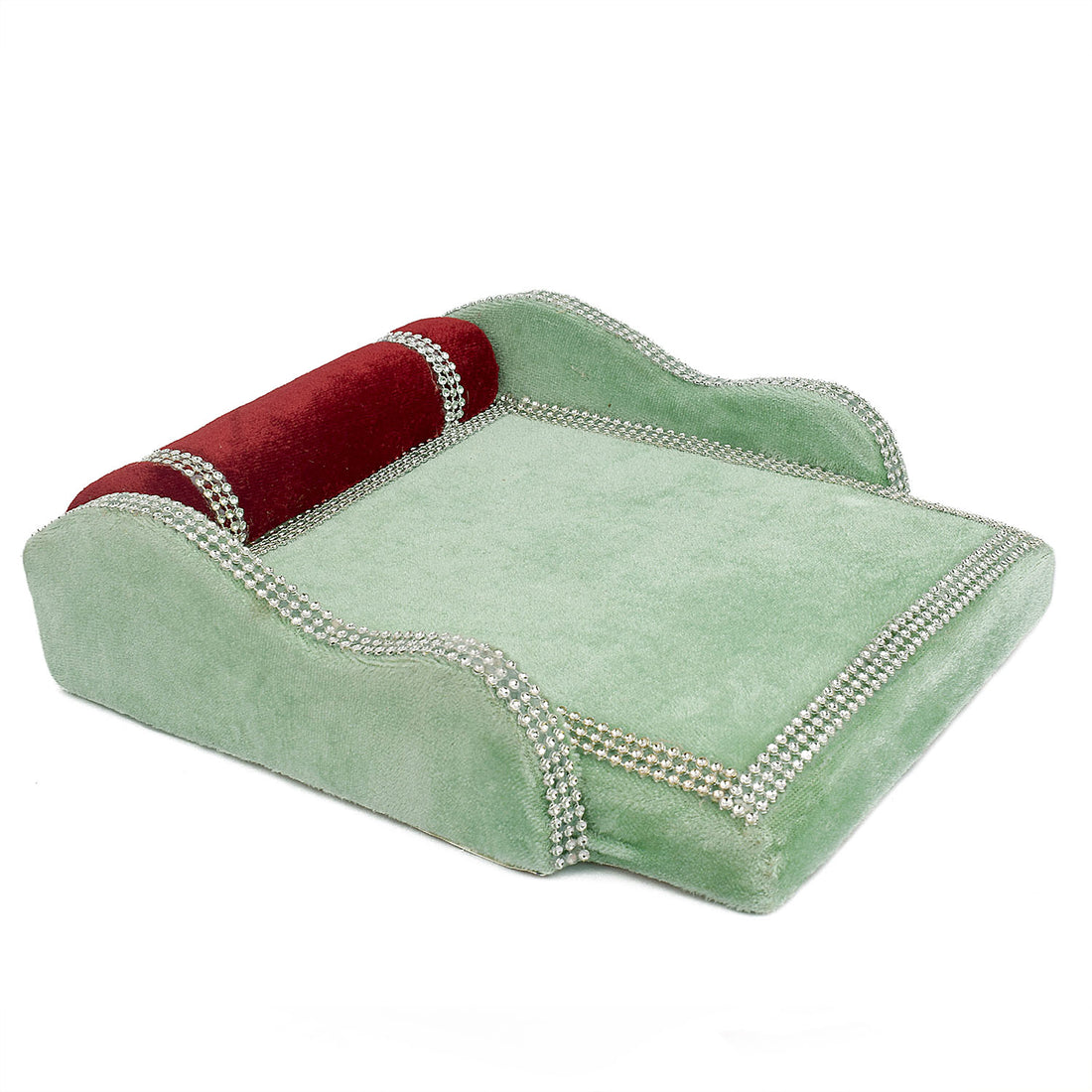 Serenading Laddu Gopal: Velvet Bed Large