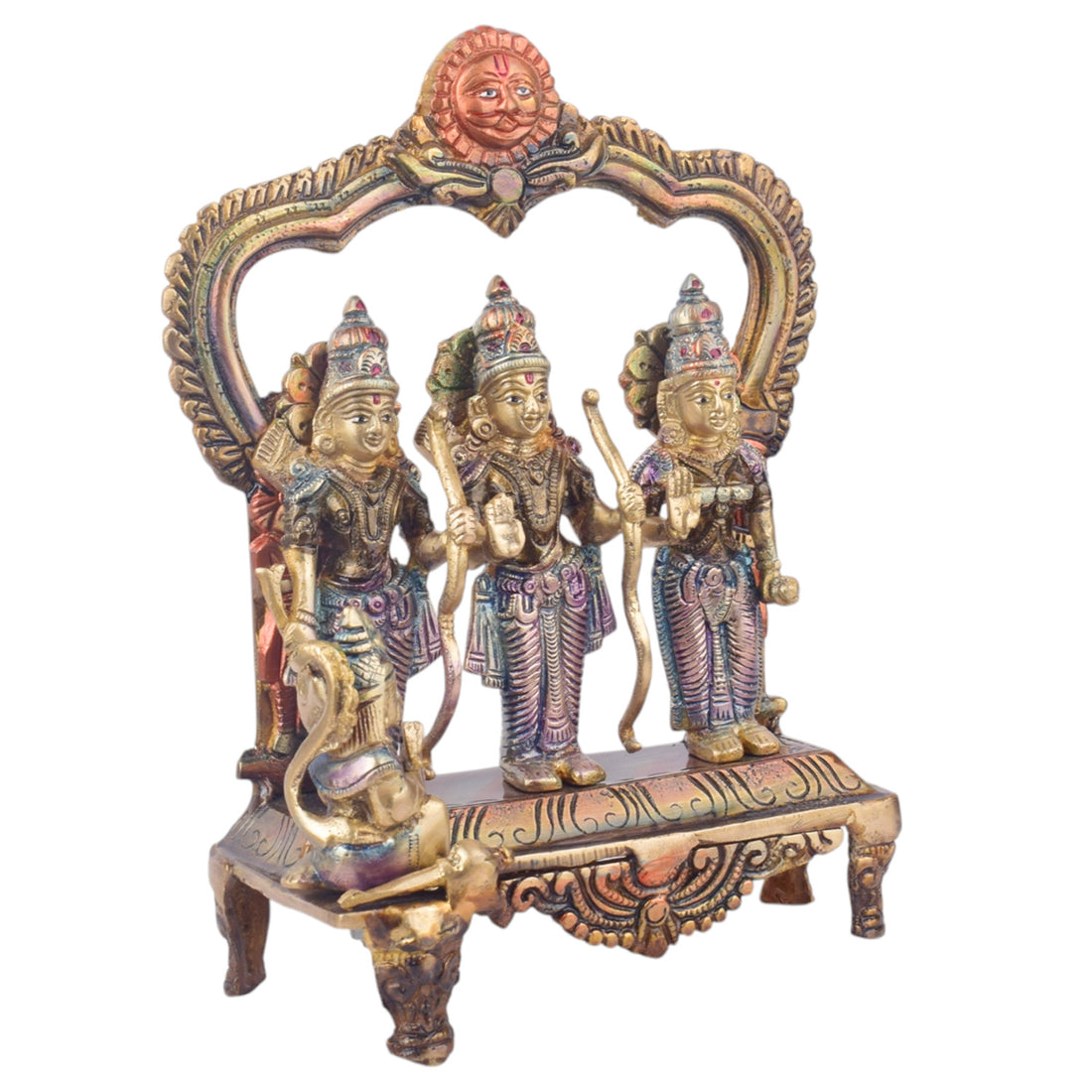 The 8.7 Inch Elegant Antique Brass Ram with Bow Statue is a beautifully crafted piece that exudes strength, power, and grace. The statue features a detailed ram, poised with a bow, symbolizing courage, protection, and determination. Made from high-quality antique brass, it boasts an intricate design that brings out the elegance and majesty of the ram in a timeless style.
