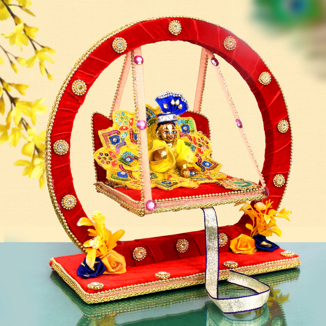 Decorative Laddu Gopal Ji Jhula | India’s Largest Pooja Accessories Brand – www.satvikstore.in