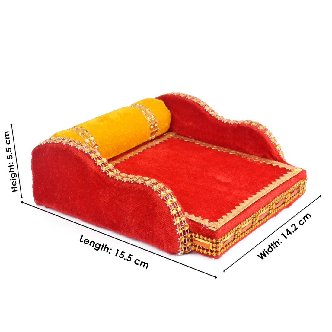 Laddu Gopal's Royal Velvet Bed
