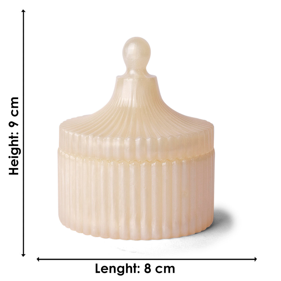 Elegant Epoxy Resin Round Laddu Gopal Jewellery Box