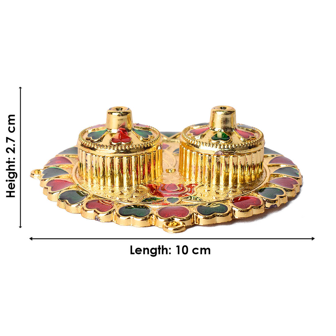 Circular Grace Artisan-Crafted Round Kumkum Holder