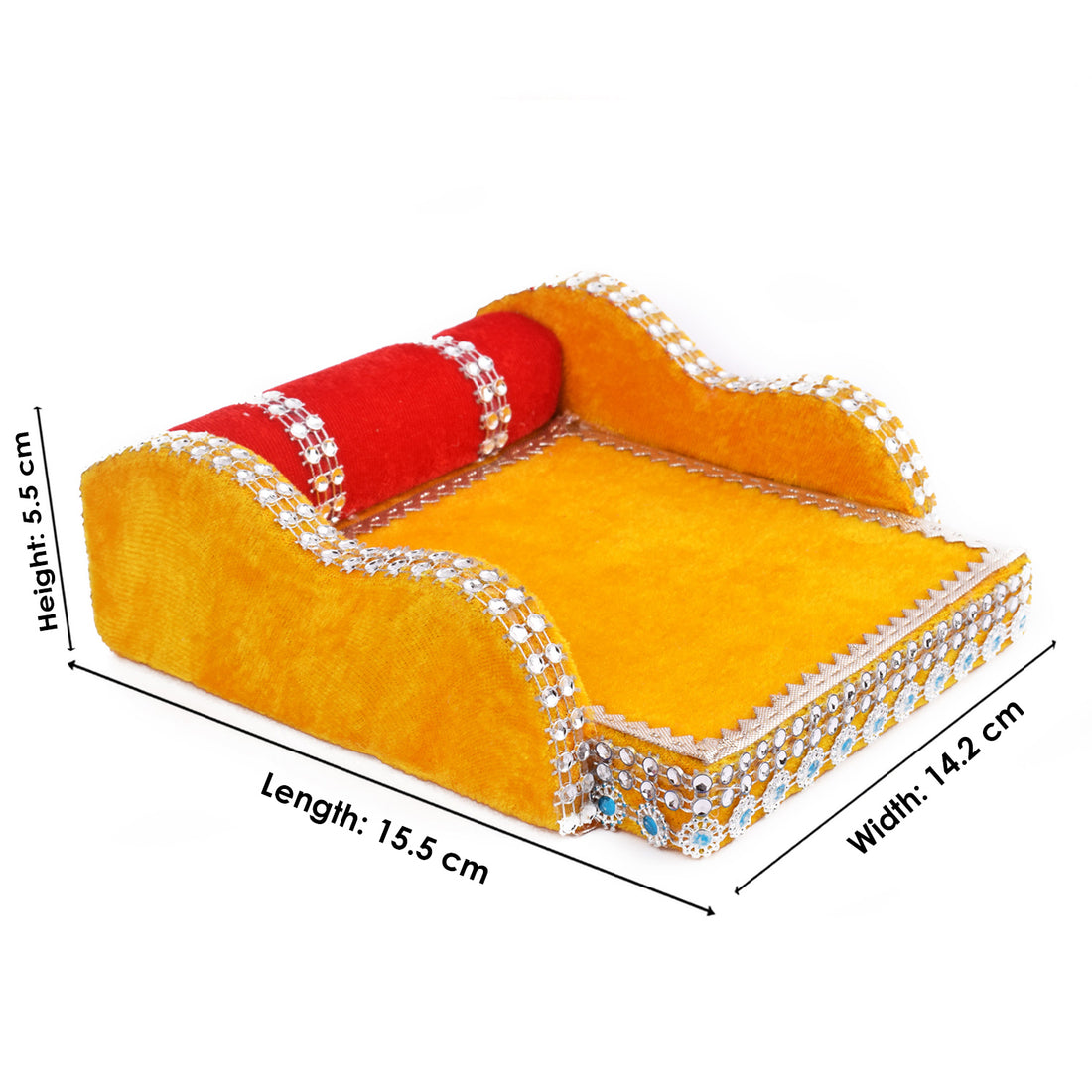 Laddu Gopal's Royal Velvet Bed