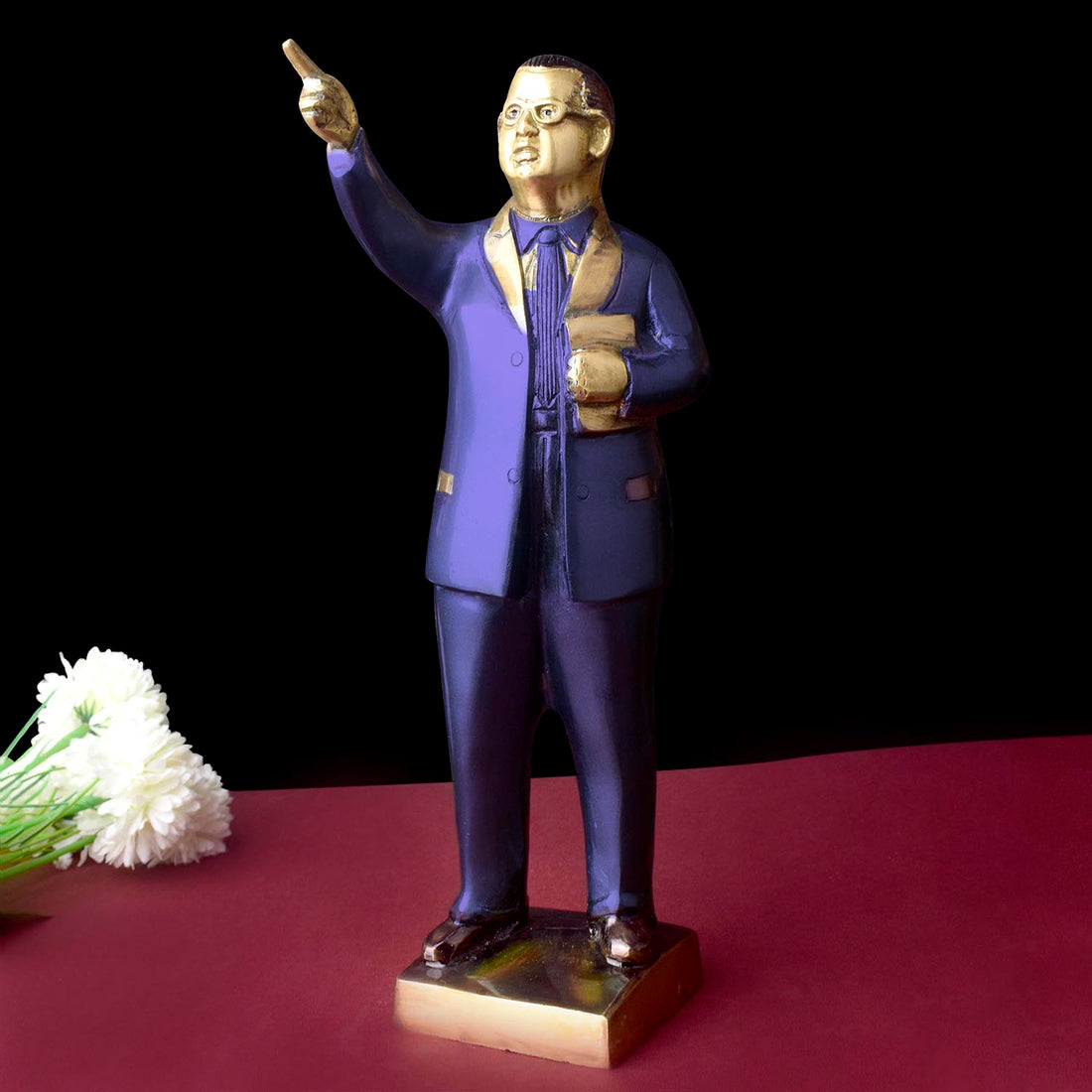 Dr. Bheem Rao Ambedkar with this 11.8-inch majestic idol, expertly crafted to honor his dedication to equality and social justice. Standing tall with pride, this idol captures Dr. Ambedkar’s unwavering commitment to uplifting the marginalized and promoting a just society. No.1 Brass Idol Store www.satvikstore.in