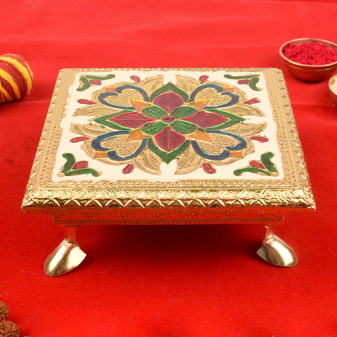 Elegantly wooden chowki | India’s Largest Pooja Accessories Brand – www.satvikstore.in