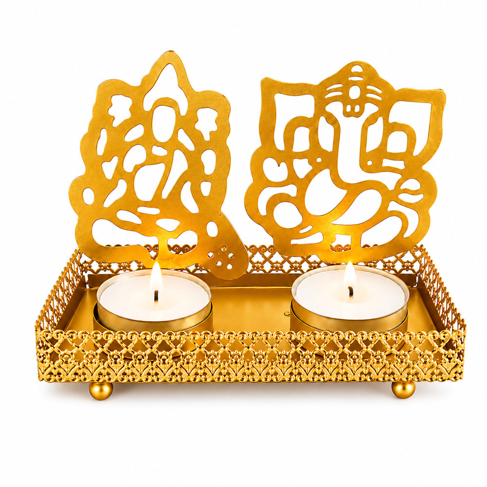 Decorative Lord Ganesh and Lakshmi Shadow Diya