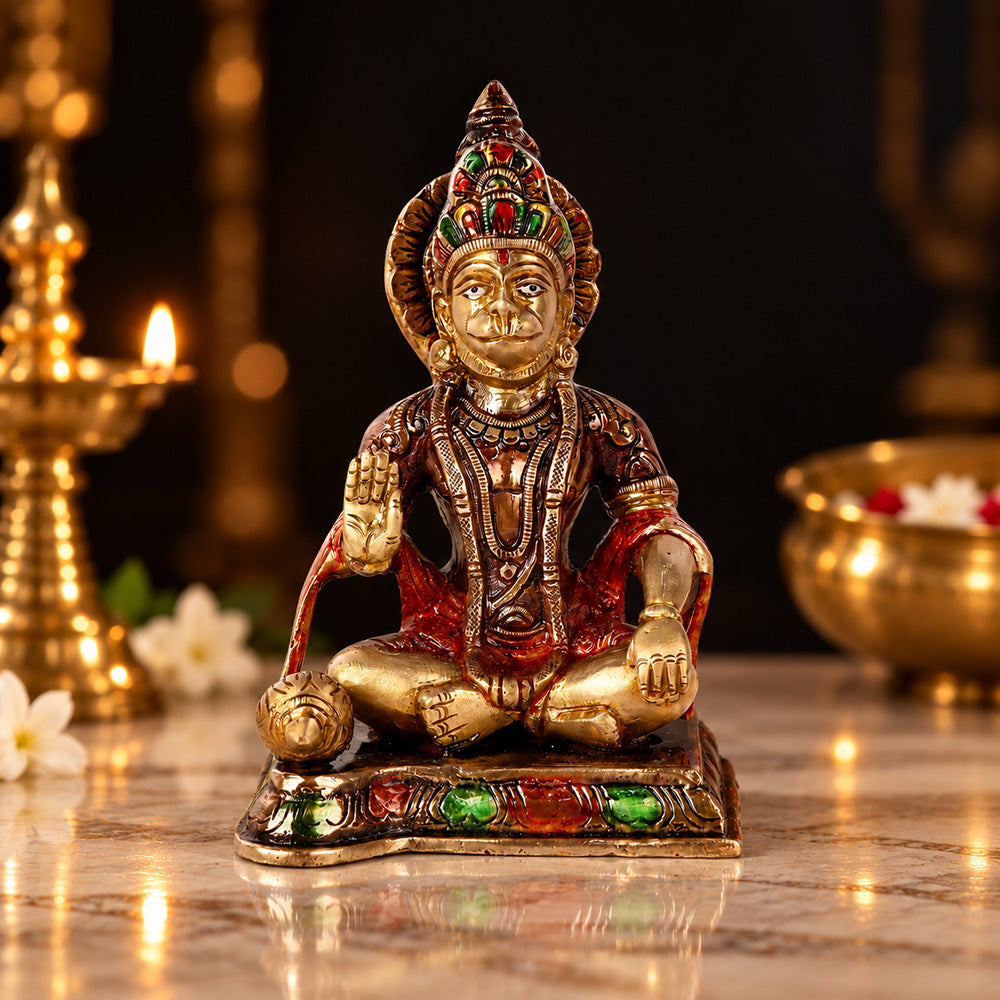 6.3 Inch Divya Brass Hanuman Idol