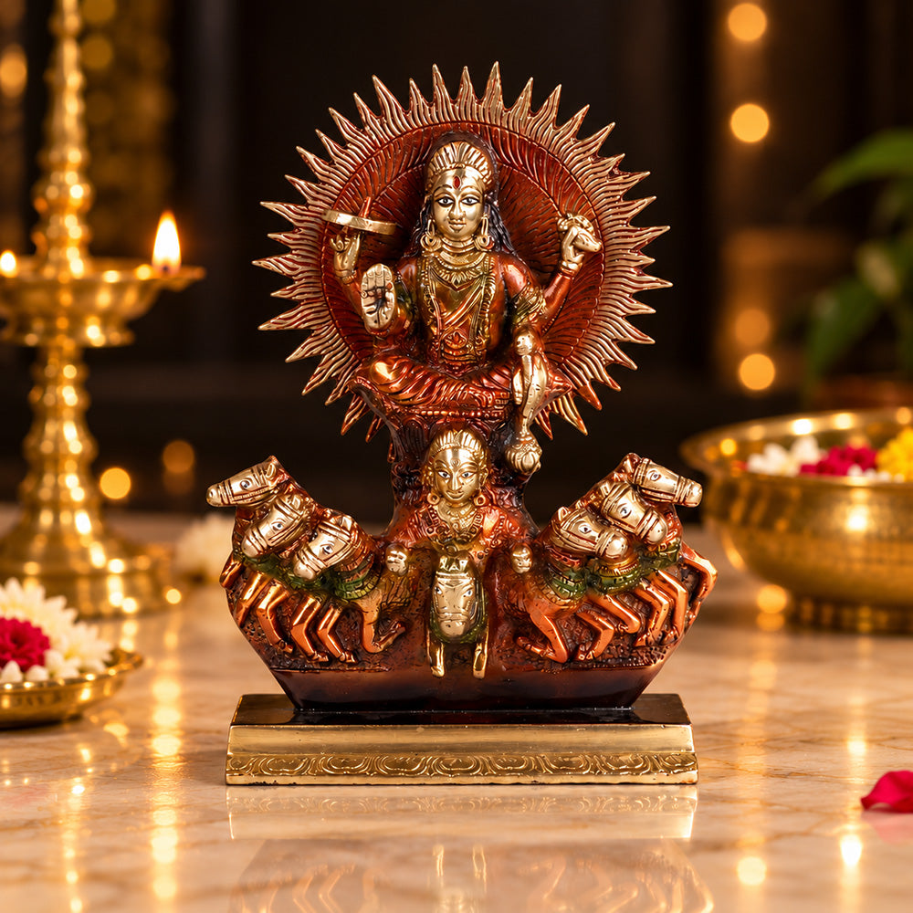 Elegant Brass Surya Dev Idol