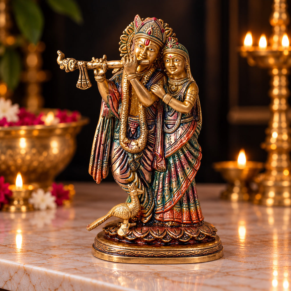 9 Inch Radha Krishna – Divine Presence in a Beautiful Idol
