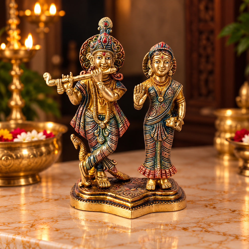 8 Inch Radha Krishna Idol โ A Symbol of True Devotion and Love