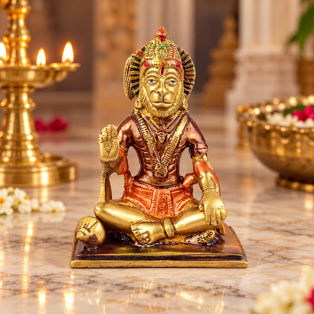 4.5 Inch Eternal Brass Hanuman Idol