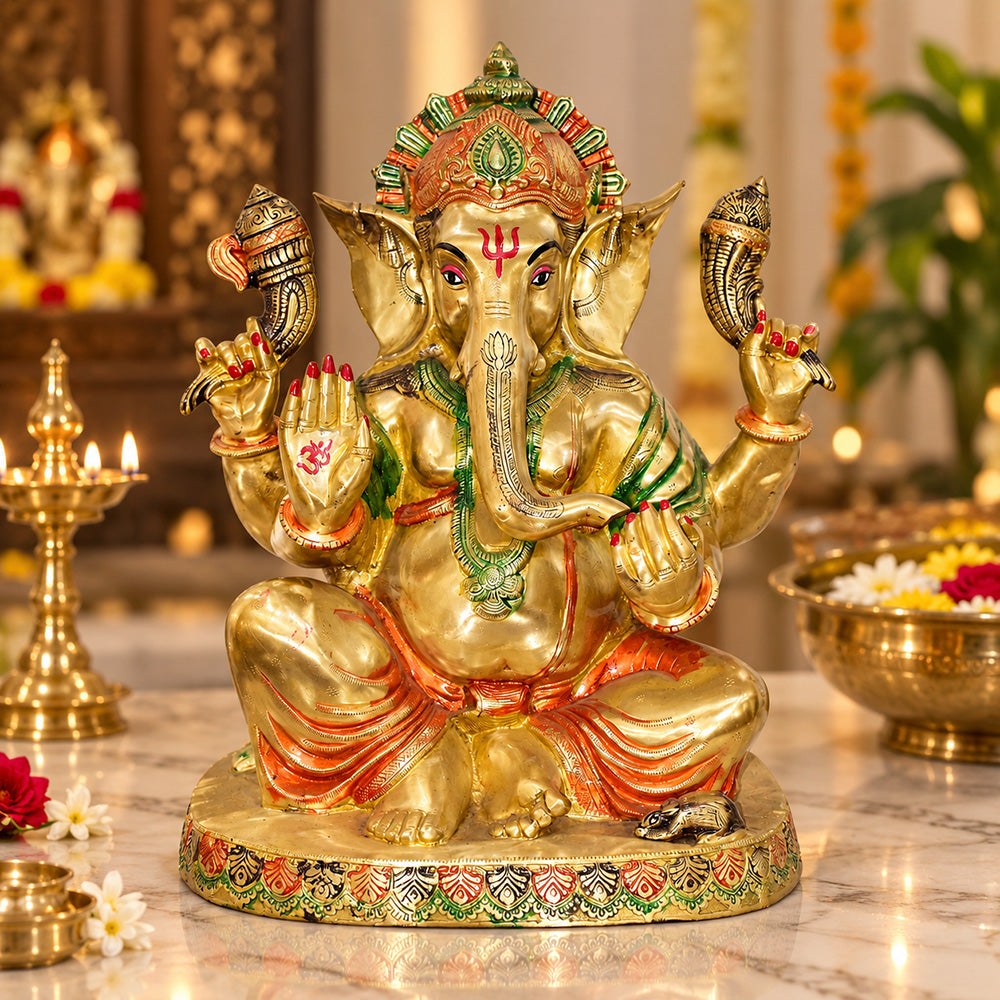 20 Inch Divya Brass Ganesha Idol