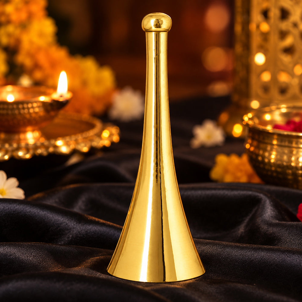 Exquisite Brass Cone Shape Pooja Bell/Ghanti