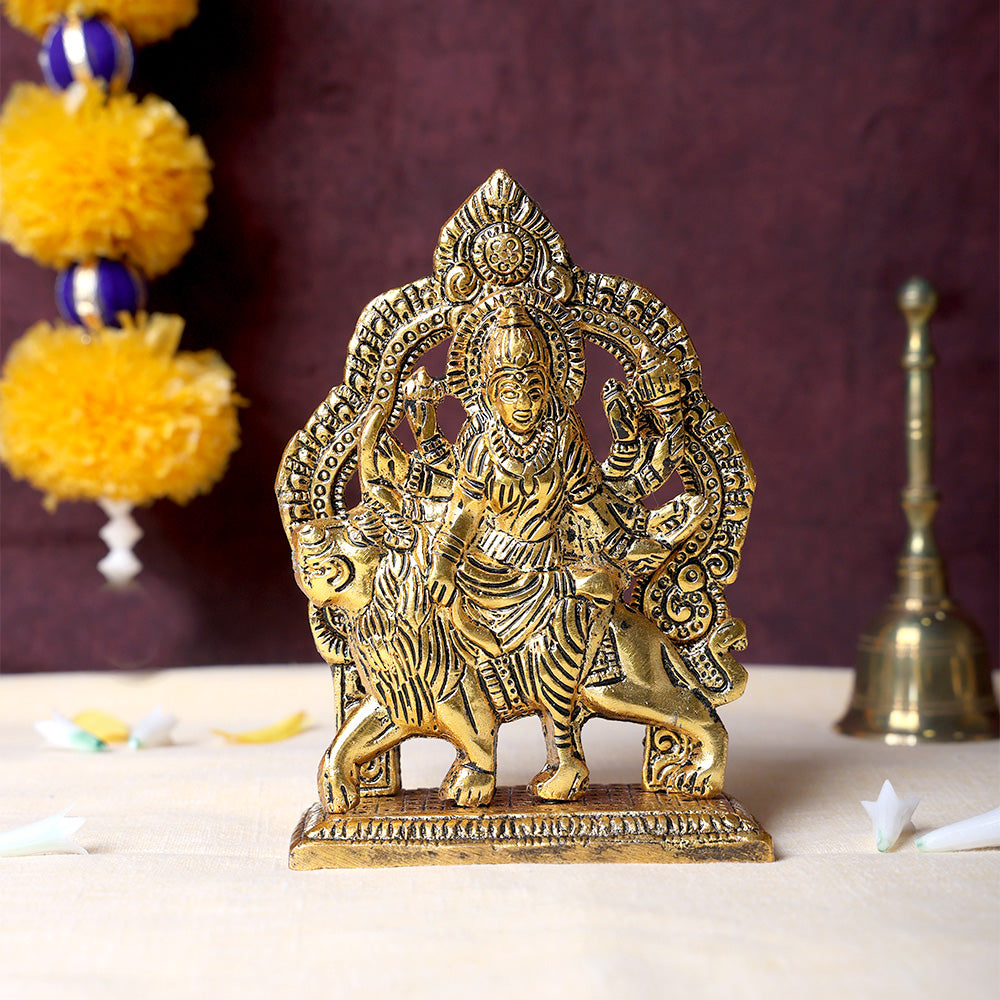 Metal Durga Maa Idol for Home Temple & Navratri Pooja