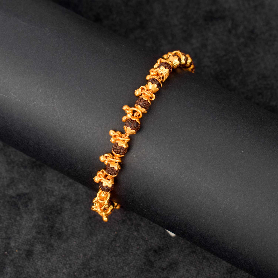 Gold Plated Rudraksha Bracelet for Women with Premium PVD Coating – Elegant and Energized Spiritual Wristwear from Satvikstore.in India’s Largest Pooja Accessories Brand - www.satvikstore.in