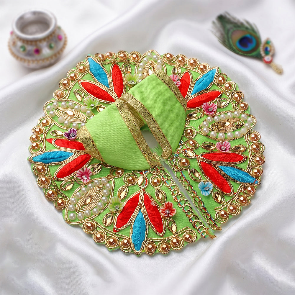 Heavy Stone Work Floral Laddu Gopal Dress | India’s Largest Pooja Accessories Brand – www.satvikstore.in