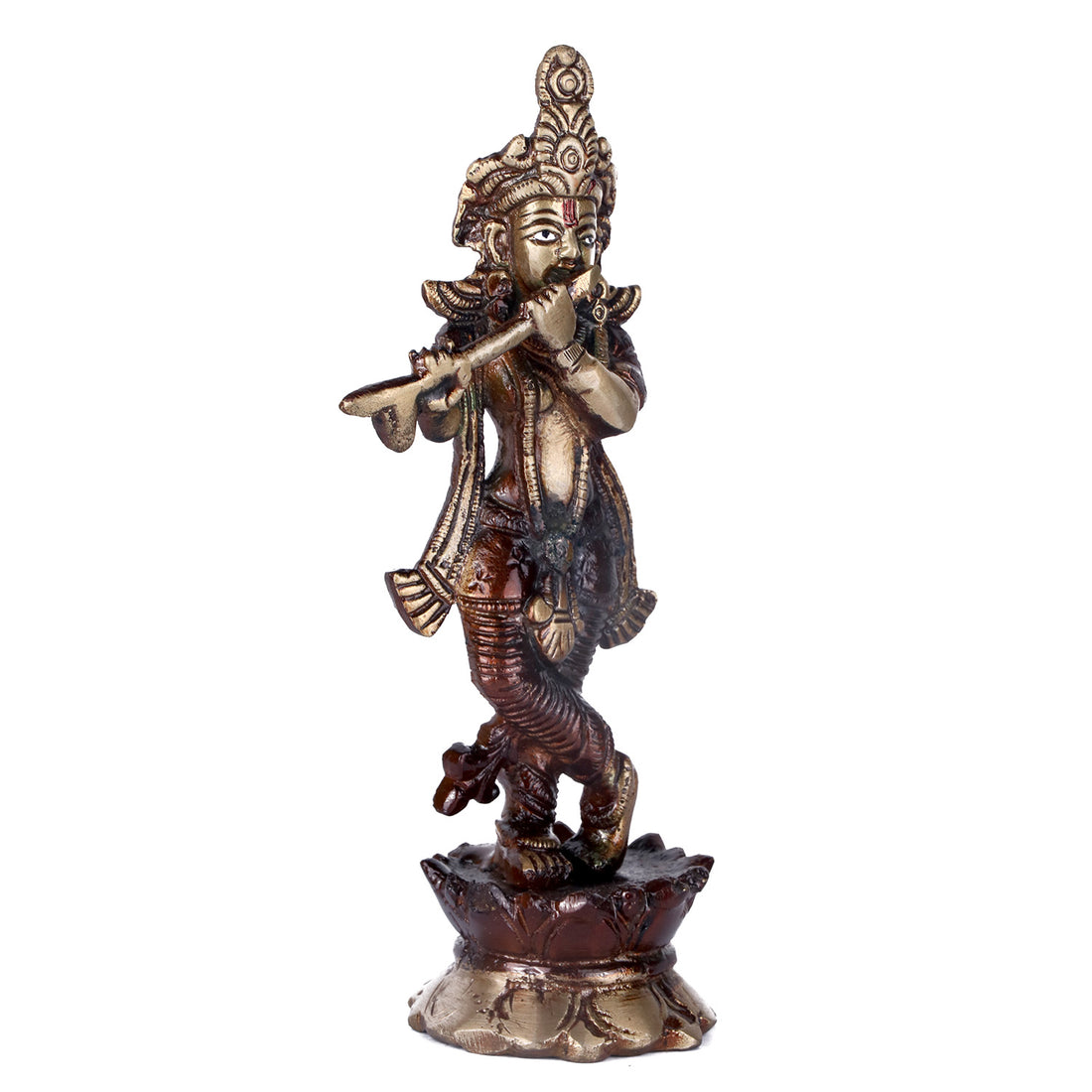 7.2 Inch Brass Krishna Idol